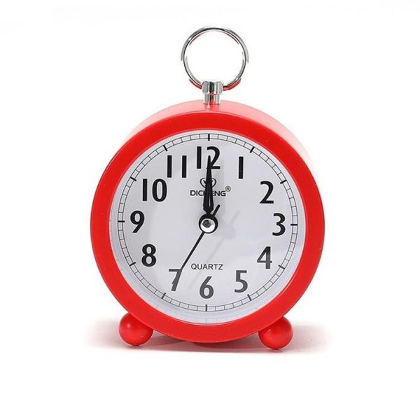 Office Home Round Alarm Clock Student Watch Gift (Red)