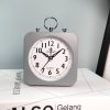Lazy Silent Small Alarm Clock Office Home Desktop Clock (Grey) - Image 2