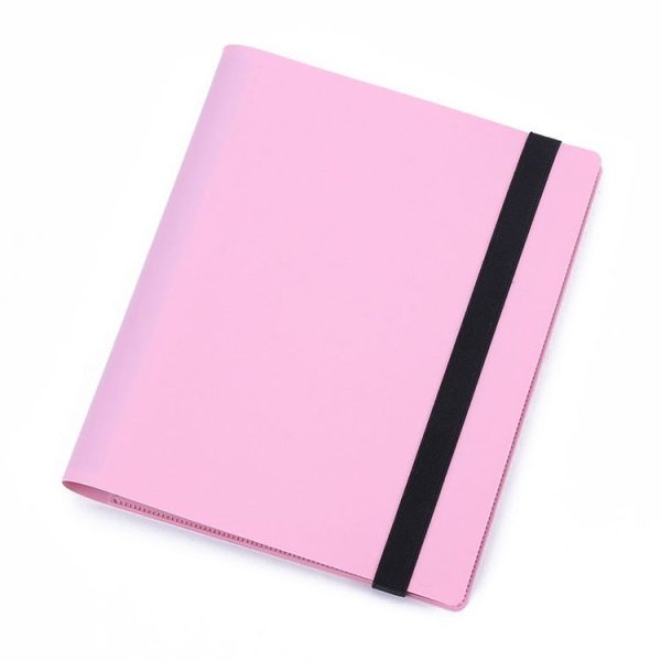 3 Inch Elastic Solid Color Photo Album Large Capacity Photo Star Card Storage Book, Number of internal paper pages: 3 Inch 160 (Baby Pink)