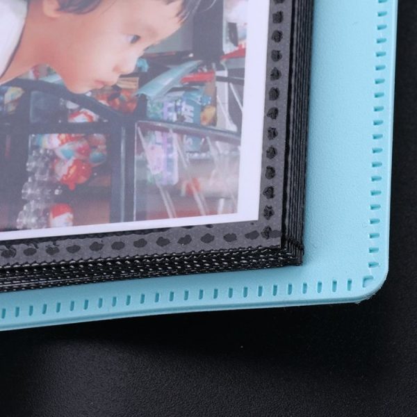 3 Inch Elastic Solid Color Photo Album Large Capacity Photo Star Card Storage Book, Number of internal paper pages: 3 Inch 160 (Baby Pink) - Image 4