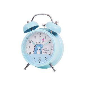 Student Cute Style Bell Alarm Clock Bedside Mute Clock With Light Specification: Y33 3 Inch (Blue)