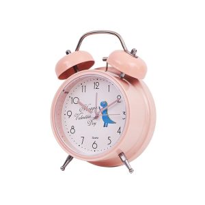 Student Cute Style Bell Alarm Clock Bedside Mute Clock With Light Specification: Y33 3 Inch (Pink)