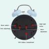 Student Cute Style Bell Alarm Clock Bedside Mute Clock With Light Specification: Y36 4 Inch (Green) - Image 3