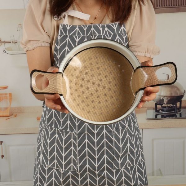 Oven Accessories Bread Dough Transfer Baking Mat Long Handle Extraction Mat (Brown) - Image 2