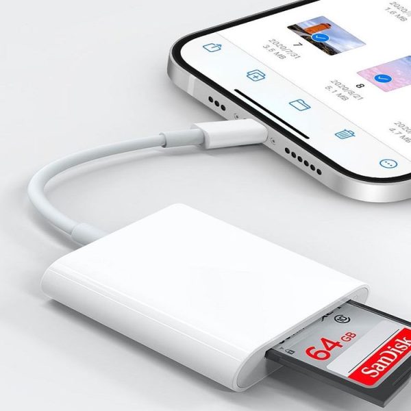 8 Pin to SD + TF Card Reader 2 in 1 Adapter For iPhone / iPad, Cable Length: 9.7cm (Double Slots) - Image 7