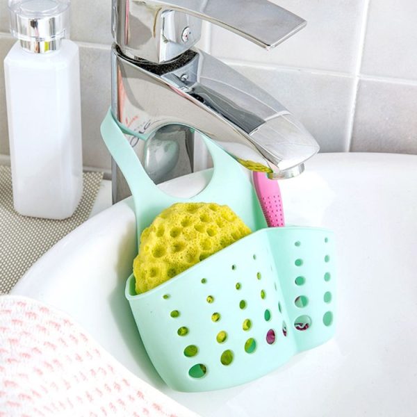 TM15008 Adjustable Snap-On Sink Storage Hanging Basket Kitchen Drain Hanging Bag (Random Color Delivery)