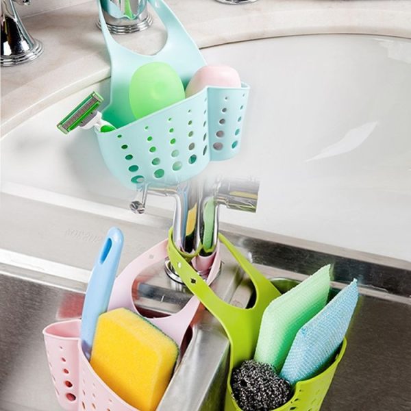 TM15008 Adjustable Snap-On Sink Storage Hanging Basket Kitchen Drain Hanging Bag (Random Color Delivery) - Image 6