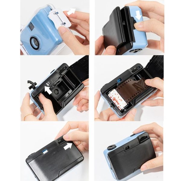 Cute Retro Film Waterproof Shockproof Camera With Disposable Film (All White Shell) - Image 6