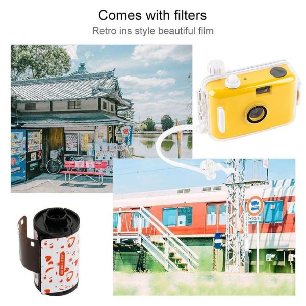 Cute Retro Film Waterproof Shockproof Camera With Disposable Film (All White Shell) - Image 7