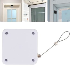P093 Automatic Doorkeeper Telescher Door Closer Sliding Door Anti-Theft Box, Specification: 2nd Generation White All Glue 800g 1m