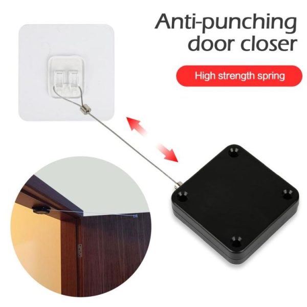 P093 Automatic Doorkeeper Telescher Door Closer Sliding Door Anti-Theft Box, Specification: 2nd Generation White All Glue 800g 1m - Image 4