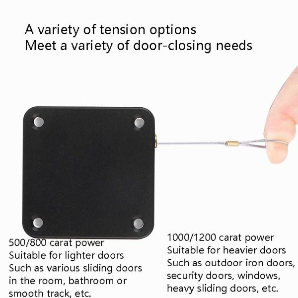 P093 Automatic Doorkeeper Telescher Door Closer Sliding Door Anti-Theft Box, Specification: 2nd Generation White All Glue 800g 1m - Image 6