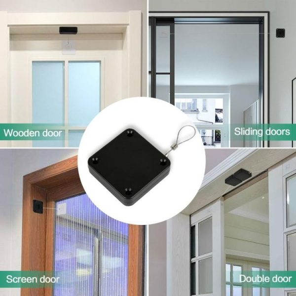 P093 Automatic Doorkeeper Telescher Door Closer Sliding Door Anti-Theft Box, Specification: 2nd Generation White All Glue 800g 1m - Image 8