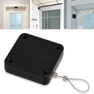P093 Automatic Doorkeeper Telescher Door Closer Sliding Door Anti-Theft Box, Specification: 3rd Generations Black All Glue 1200g 1.2m