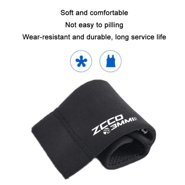 ZCCO 3mm Warm Non-Slip Diving Socks Anti-Wear Ankle Fins, Size: 33-34 (Black) - Image 3