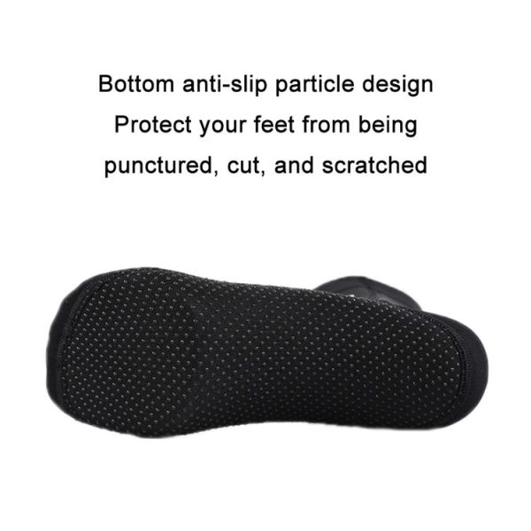 ZCCO 3mm Warm Non-Slip Diving Socks Anti-Wear Ankle Fins, Size: 33-34 (Black) - Image 4
