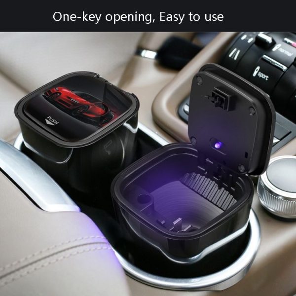 Automotive Supplies Car Loaded Ashtray (Bright Black) - Image 7