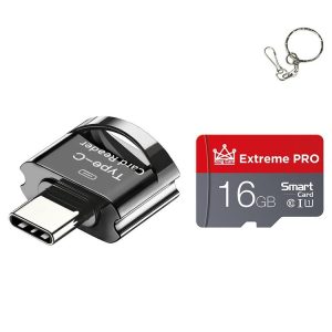 C10 TYPE-C Interface Mobile Phone Memory Card, Capacity: 16GB (Black)