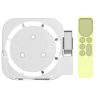 JV06T Set Top Box Bracket + Remote Control Protective Case Set for Apple TV (White + Fluorescent Green)