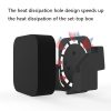 JV06T Set Top Box Bracket + Remote Control Protective Case Set for Apple TV (White + Fluorescent Green) - Image 4