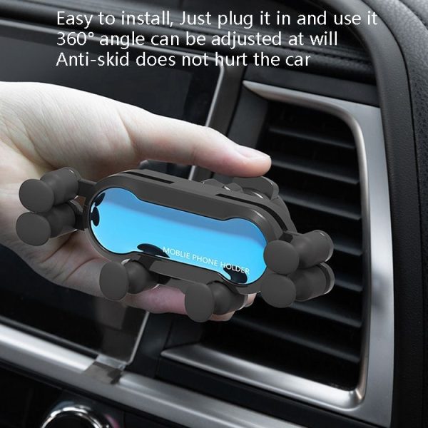 2 PCS Car Mobile Phone Gravity Bracket Car Exit Mobile Phone Bracket (Blue) - Image 7