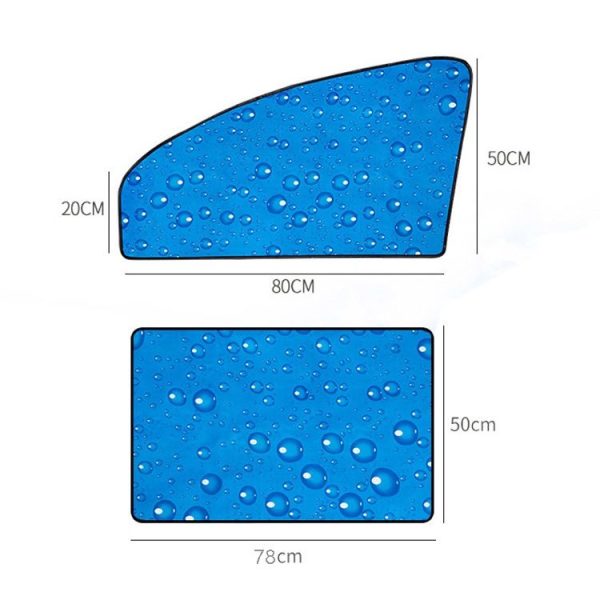 R-2938 Single-Layer Sun Protection Magnetic Car Curtain Vehicle Water Drop Sunshade (Blue Rear) - Image 3