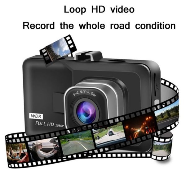 3.0 Inch HD 1080P Wide-Angle Driving Recorder With Reversing Image Specification: HD Single Record(Black) - Image 5