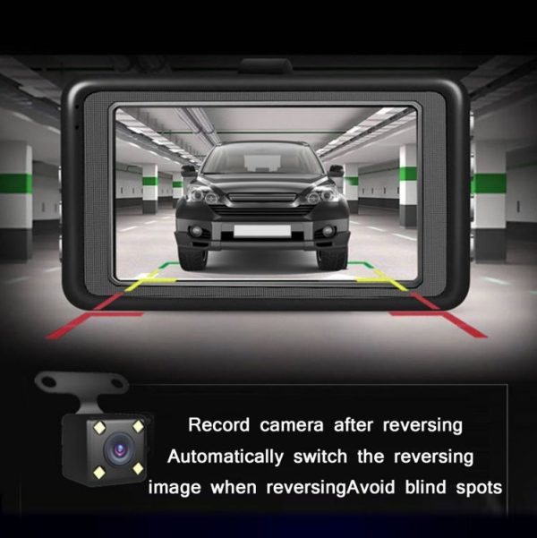 3.0 Inch HD 1080P Wide-Angle Driving Recorder With Reversing Image Specification: HD Single Record(Black) - Image 6