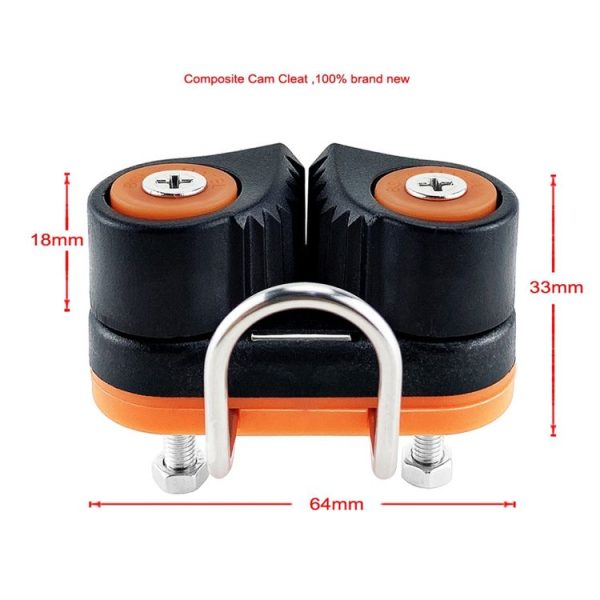 Double Nylon Ball Rope Clamp With Guide Ring Automatic Rope Clamp Boat Accessories - Image 3