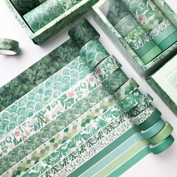 Antique And Paper Tape Hand Account DIY Decoration Material, Colour: Green Mint - Image 2