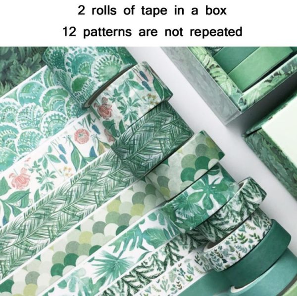 Antique And Paper Tape Hand Account DIY Decoration Material, Colour: Green Mint - Image 3