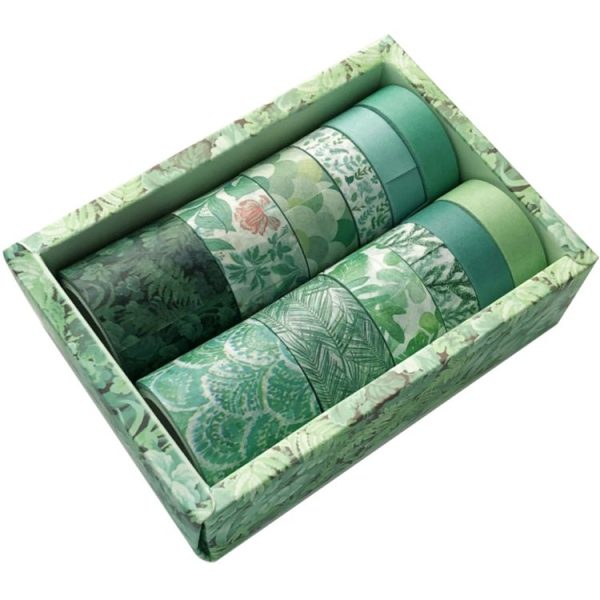 Antique And Paper Tape Hand Account DIY Decoration Material, Colour: Green Mint - Image 4