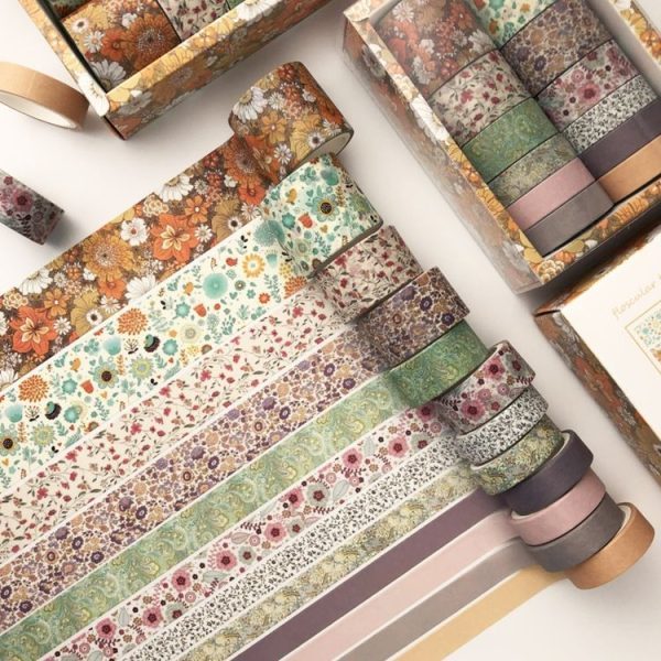 Antique And Paper Tape Hand Account DIY Decoration Material, Colour: Flower Fragments - Image 2