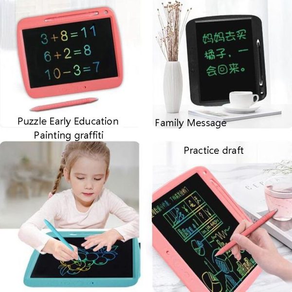 Children LCD Painting Board Electronic Highlight Written Panel Smart Charging Tablet, Style: 11.5 inch Monochrome Lines (Blue) - Image 7