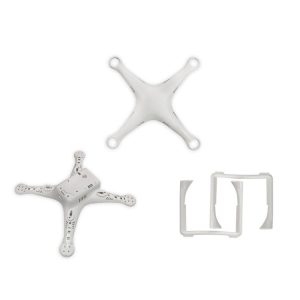 DJI Phantom 3 Pro / Advanced Body Shell Upper Cover Bottom Cover Landing Gear Kits (White)