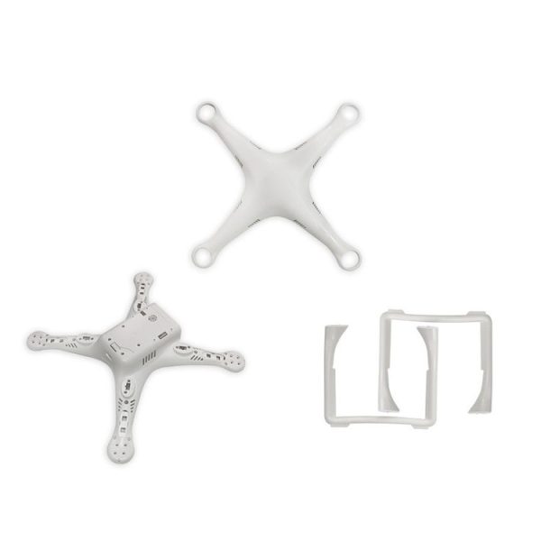 DJI Phantom 3 Pro / Advanced Body Shell Upper Cover Bottom Cover Landing Gear Kits (White)