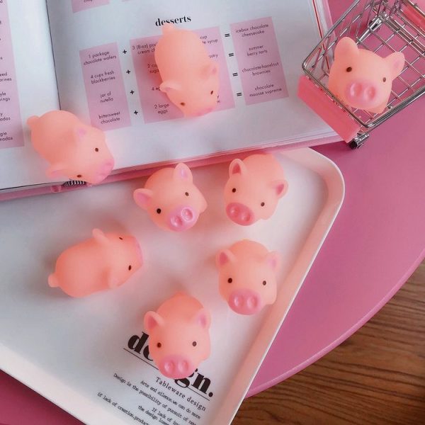 10 PCS Silica gel Kawaii Pig Model Squeeze Toy Stress Reducer - Image 4