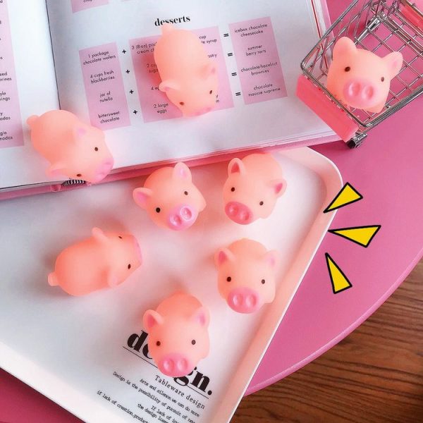 10 PCS Silica gel Kawaii Pig Model Squeeze Toy Stress Reducer - Image 5