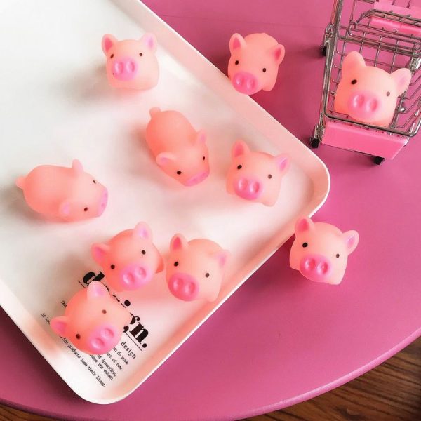 10 PCS Silica gel Kawaii Pig Model Squeeze Toy Stress Reducer - Image 6