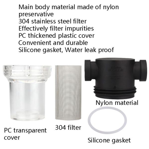 Water Pipe Front Plastic Filter Garden Irrigation Water Purifier, Specification: 4 Points Interface 40 Mesh - Image 6