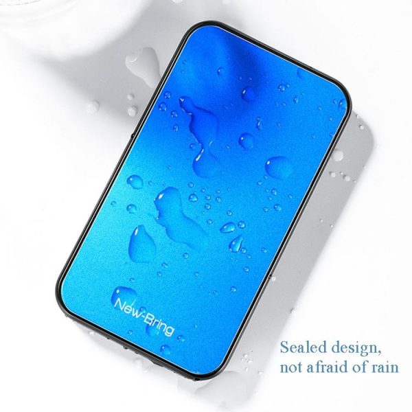 New-Bring Metal Card Holder RFID Anti-Theft Magnetic Automatic Shift Business Card Sase Waterproof Wallet, Colour: Carbon Fiber - Image 5