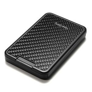 New-Bring Carbon Fiber Metal Card Holder Male Personality Card Holder Anti-Theft RFID Ultra-Thin Small Card Box (Black)