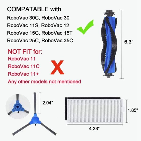 26PCS / Set Sweeper Accessories For Eufy RoboVac 11S / 15T / 30 / 30C / 15C / 12 / 35C - Image 3