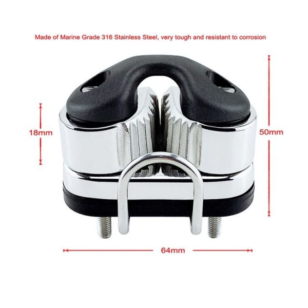 Stainless Steel Ball Rope Clamp With Guide Ring Automatic Rope Clamp Boat Accessories Stainless Steel Guide Ring - Image 4