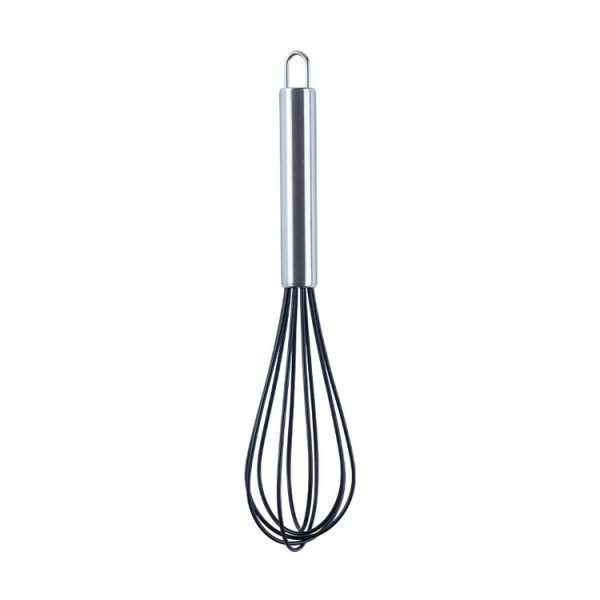 Silicone Egg Beater Home Egg Mixer Kitchen Gadgets Cream Baking Tools, Colour: 10 inch Black