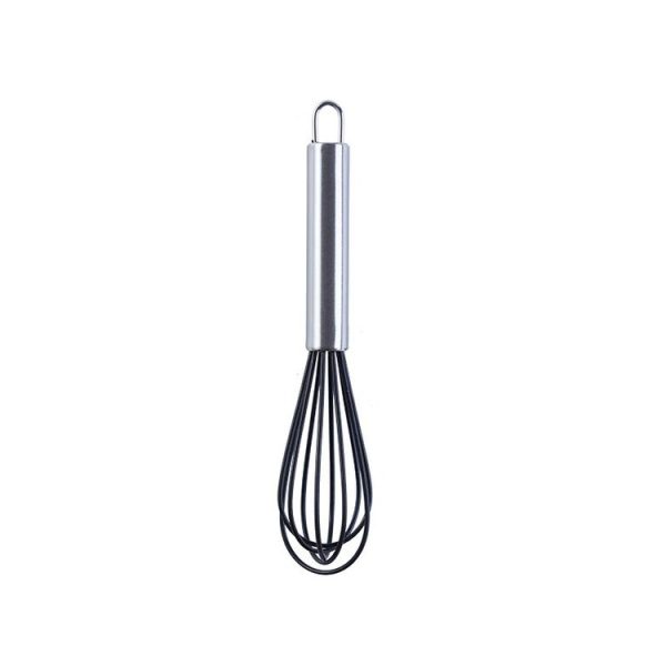 Silicone Egg Beater Home Egg Mixer Kitchen Gadgets Cream Baking Tools, Colour: 8 inch Black