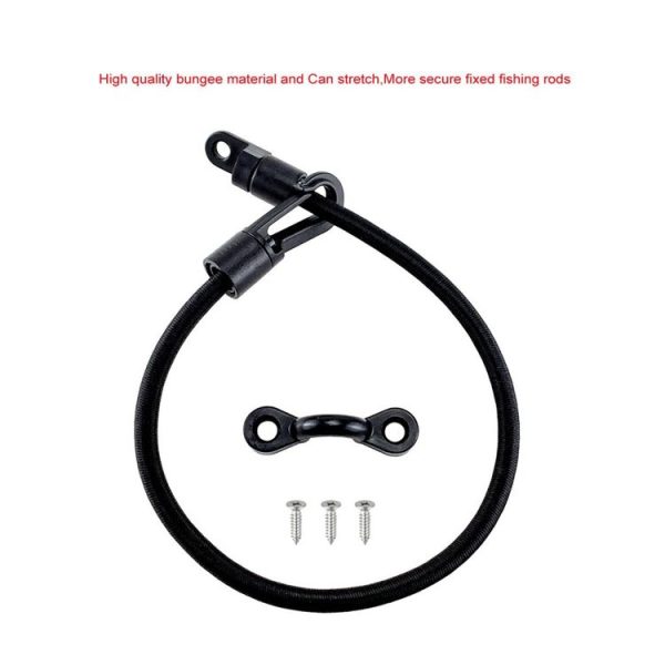 3 PCS Anti-Lost Elastic Rope Adjustable Rope Hook Fishing Rod Holder Belt Surfboard Kayak Accessories - Image 2