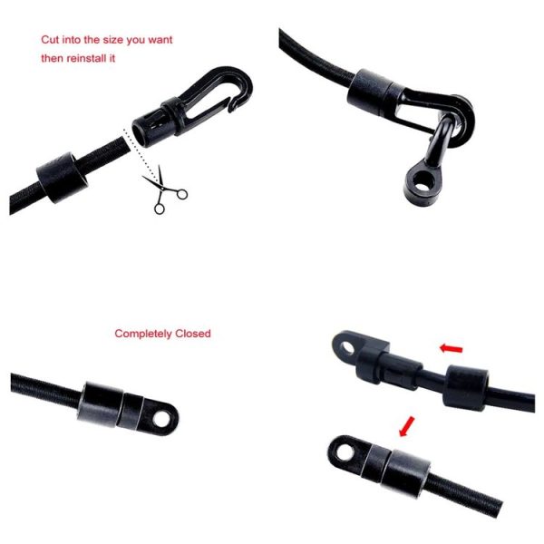 3 PCS Anti-Lost Elastic Rope Adjustable Rope Hook Fishing Rod Holder Belt Surfboard Kayak Accessories - Image 4
