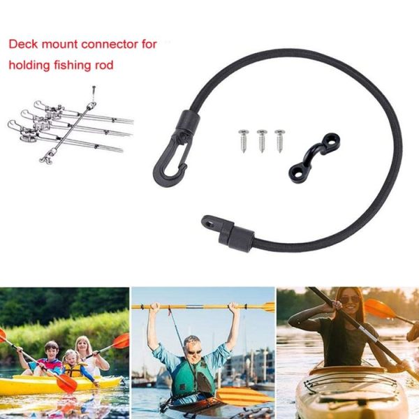 3 PCS Anti-Lost Elastic Rope Adjustable Rope Hook Fishing Rod Holder Belt Surfboard Kayak Accessories - Image 5