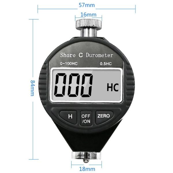 Electronic Digital Display Hard Meter Plastic Rubber Silicone Tire Hardness Meter, Model: 0-100HA A - Image 3